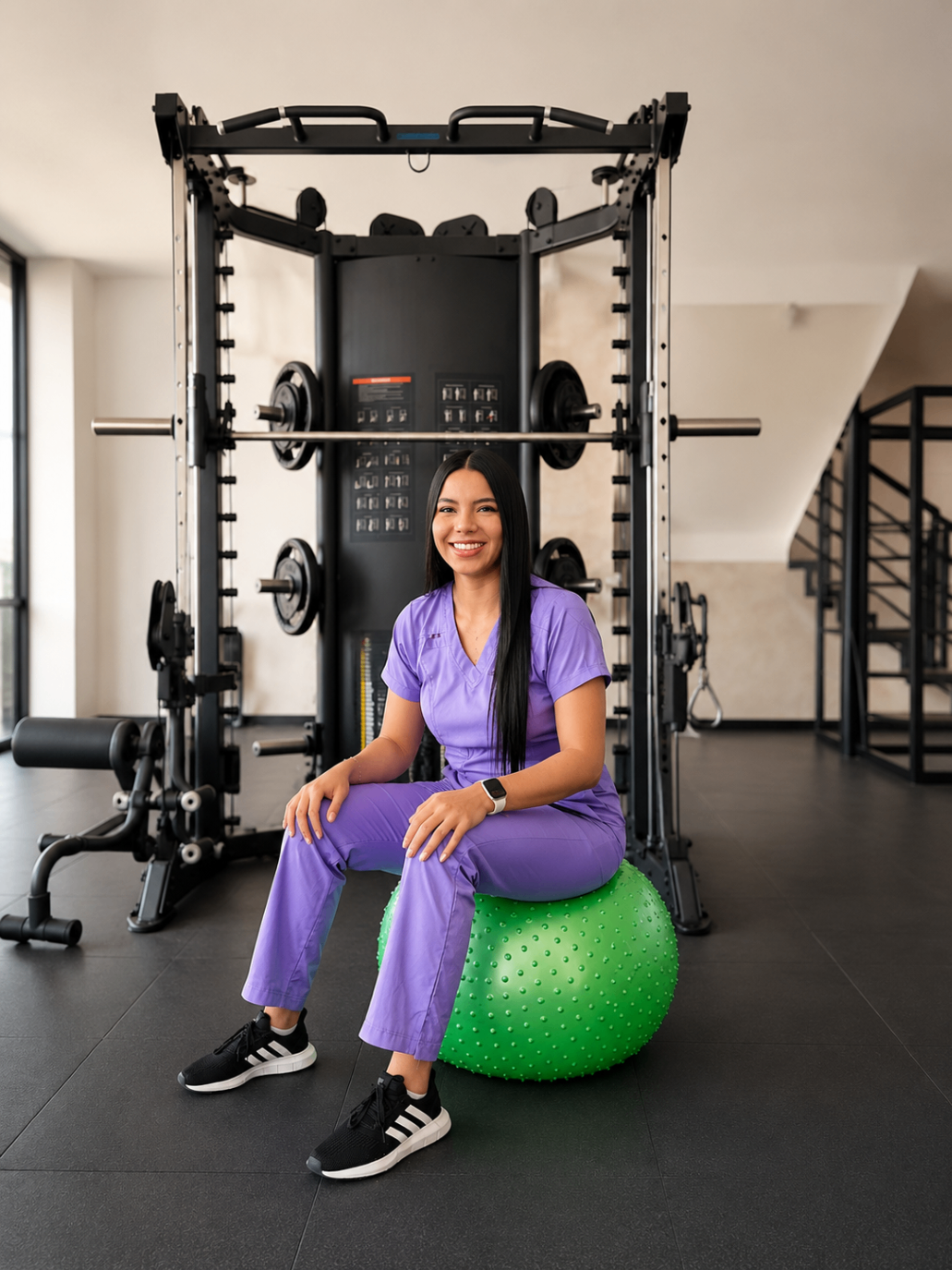 Fisioterapeuta SAINCOL en el centro de acondicionamiento